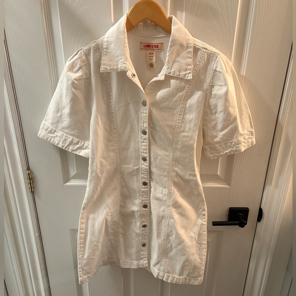 NWOT - Lone Star White Button-Up Jean Dress